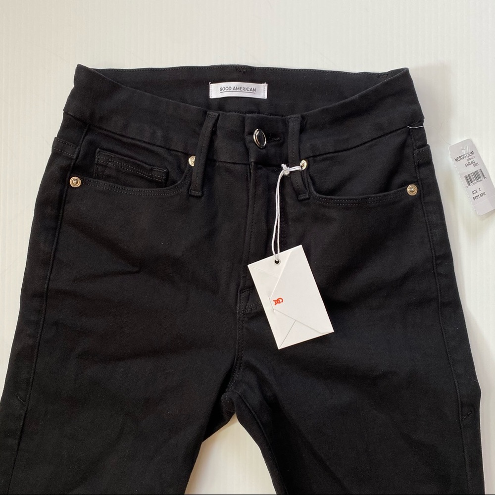 Good American Good Legs Black Jeans 2/26 Skinny - Picture 5 of 11